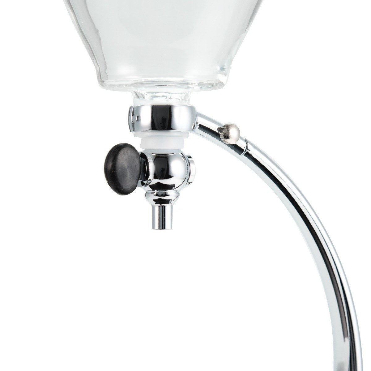 Yama Glass Silverton Brewer with Black Base & Silver Accents