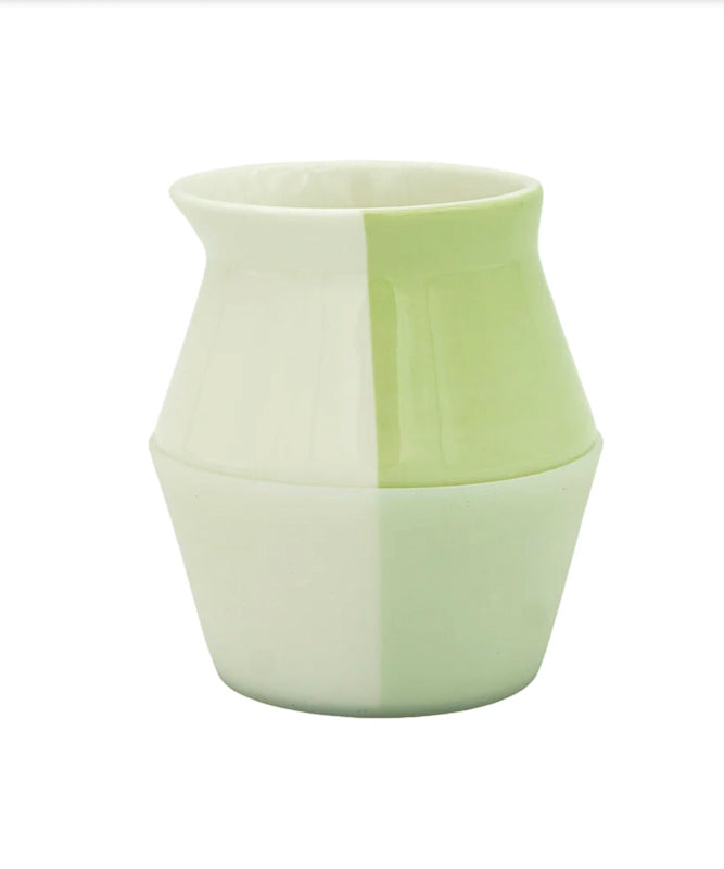 2-WayCup 330ml Refined Version green ceramic dual edge coffee drinking cup for two flavors - two tasting experiences 