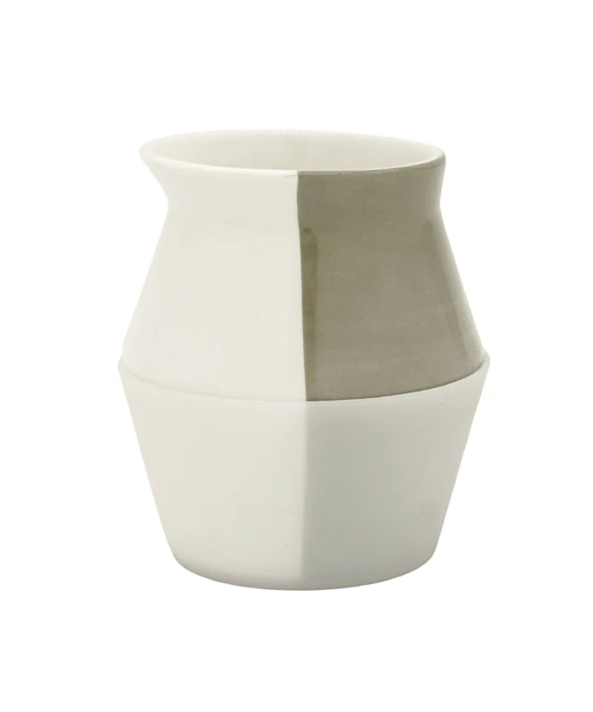 2-WayCup 330ml Refined Version in grey glaze for two coffee flavor tasting experiences 