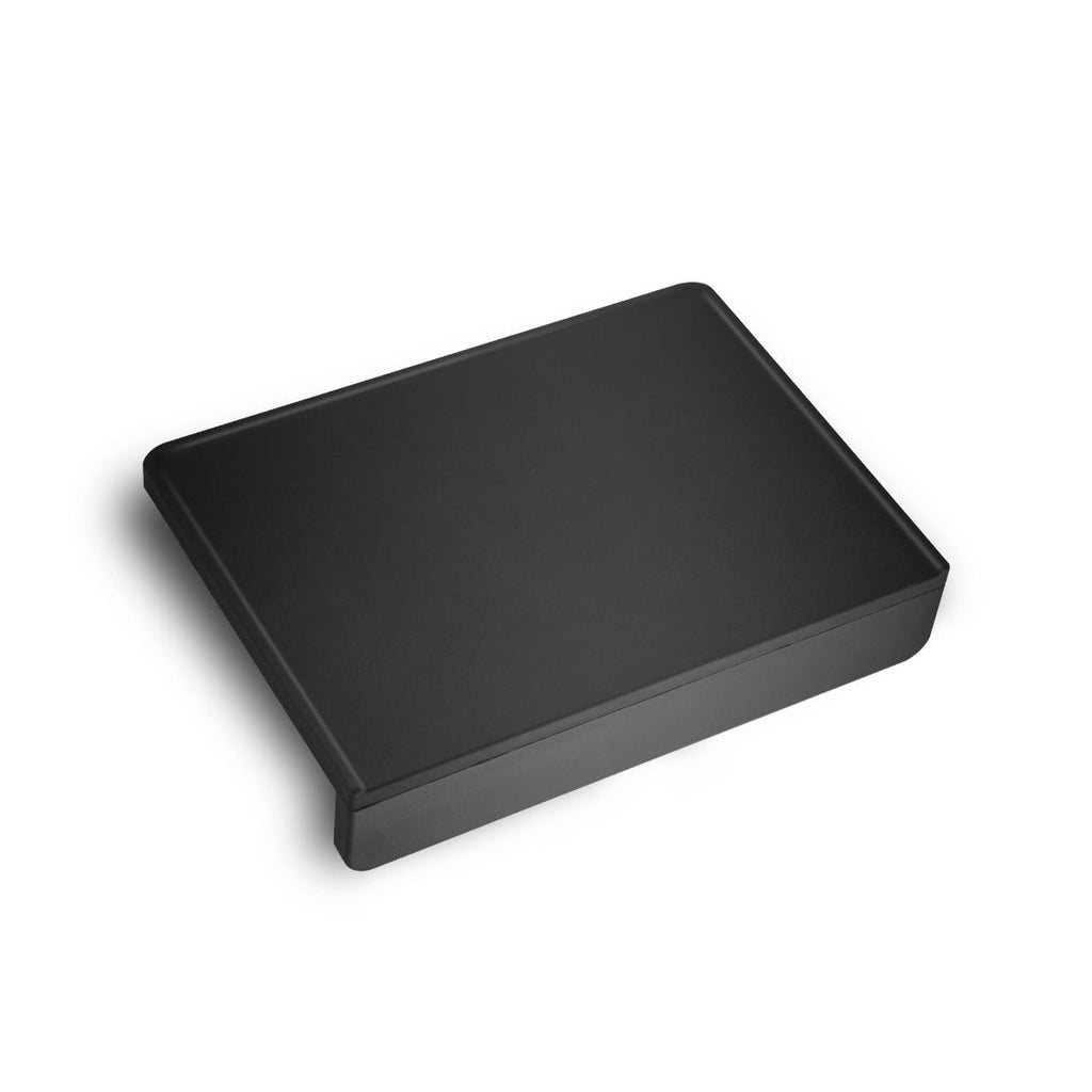 Black rounded tamping mat for espresso