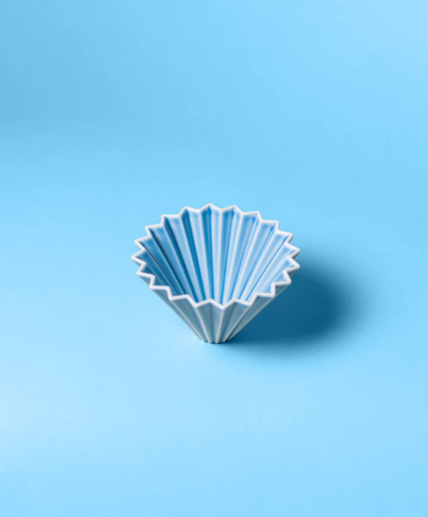 Matte Blue Origami Japan Pour-Over Coffee Dripper 