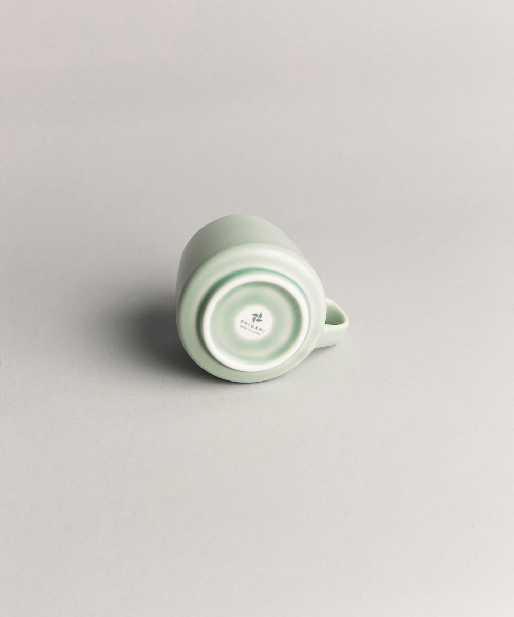 Bottom of Green Origami Japan Ceramic Coffee Mug Cup