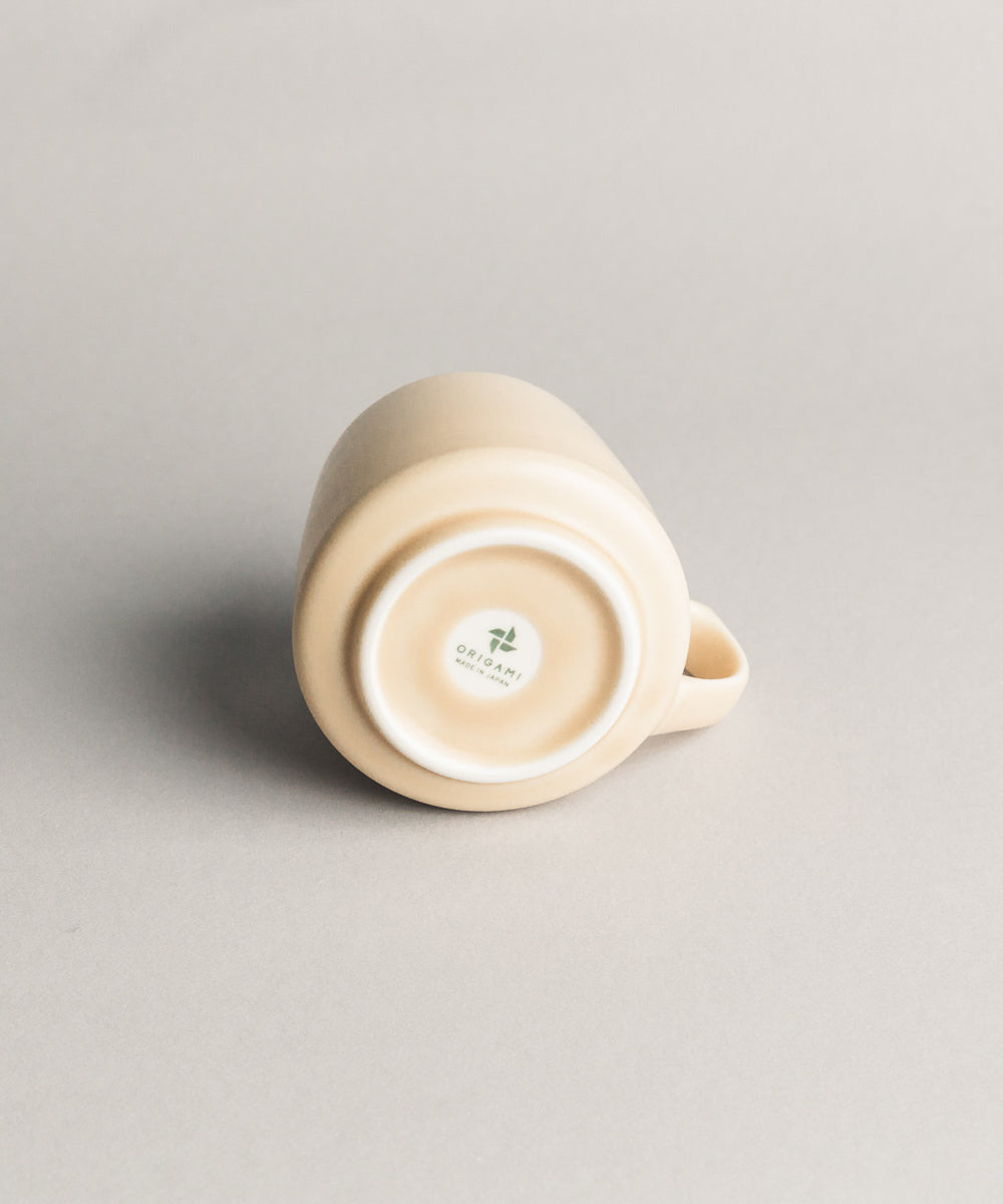 Bottom of Beige Origami Japan Ceramic Coffee Mug Cup