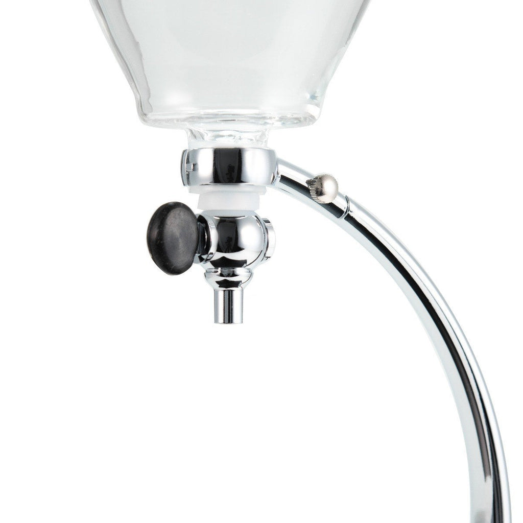 Yama Glass Silverton Brewer with Black Base & Silver Accents